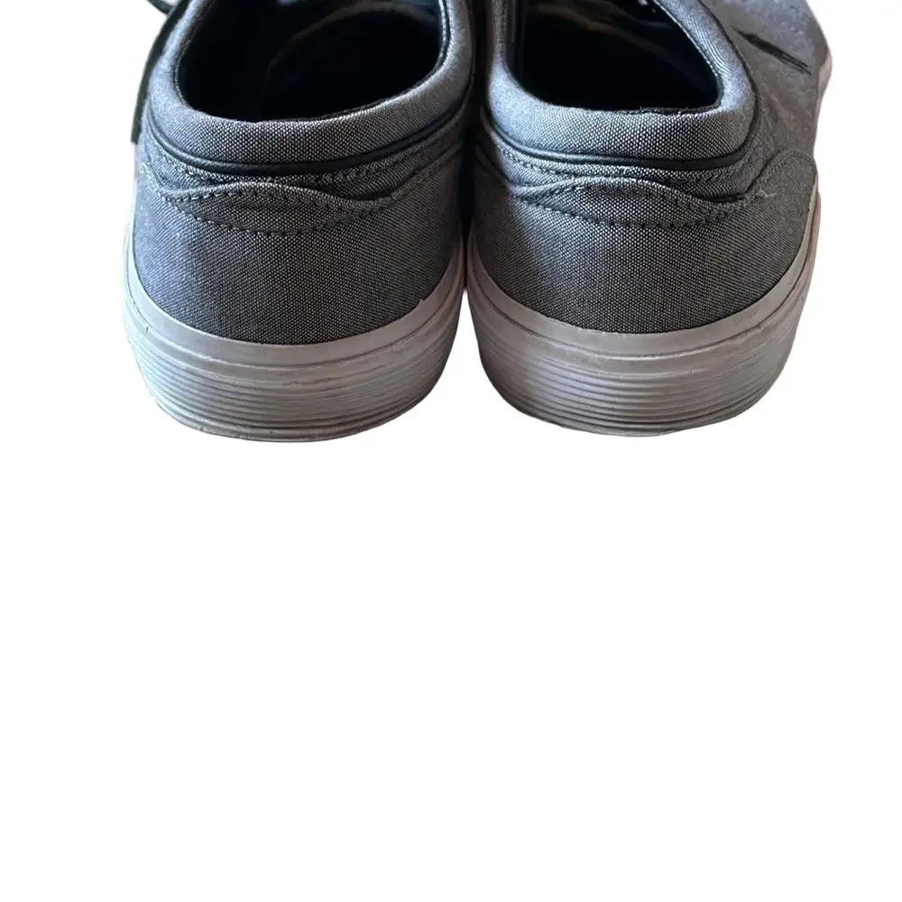 Polo Ralph Lauren Faxon Men’s Gray Canvas Sneakers Low Shoes ~ Sz 11